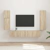 vidaXL TV Cabinet Set Wall-mounted 4 pcs Sonoma Oak Engineered Wood