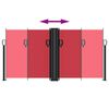 vidaXL Retractable Side Awning Red 120x600 cm
