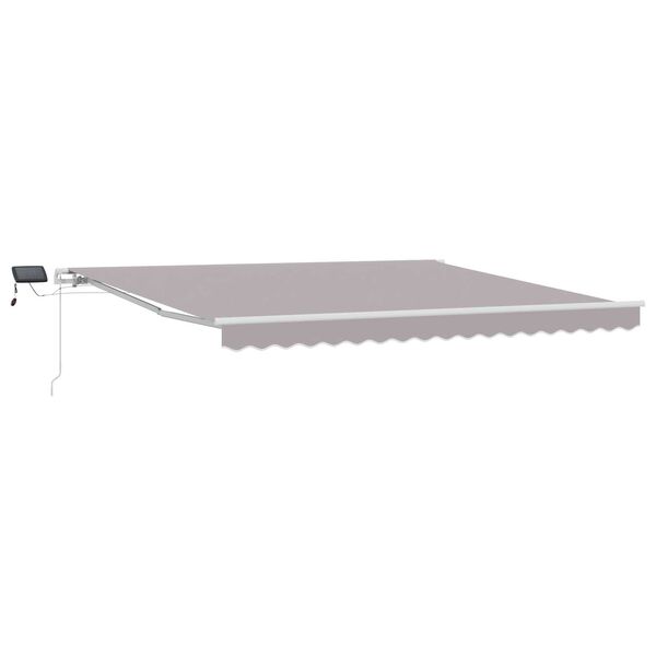 vidaXL Retractable Awning Light Grey 400 x 300 cm Fabric and Steel