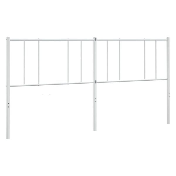 vidaXL Metal Headboard White 193 cm