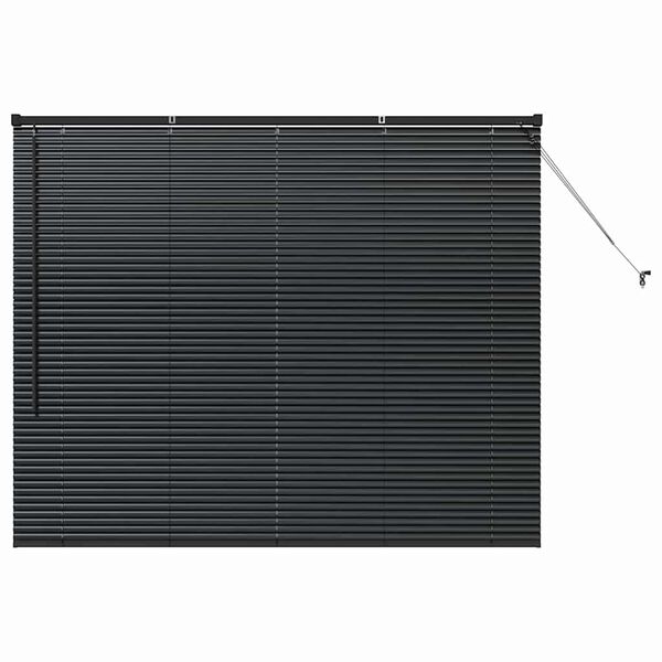 vidaXL Venetian Blinds Height Adjustable Black 130 x 155 cm Aluminium