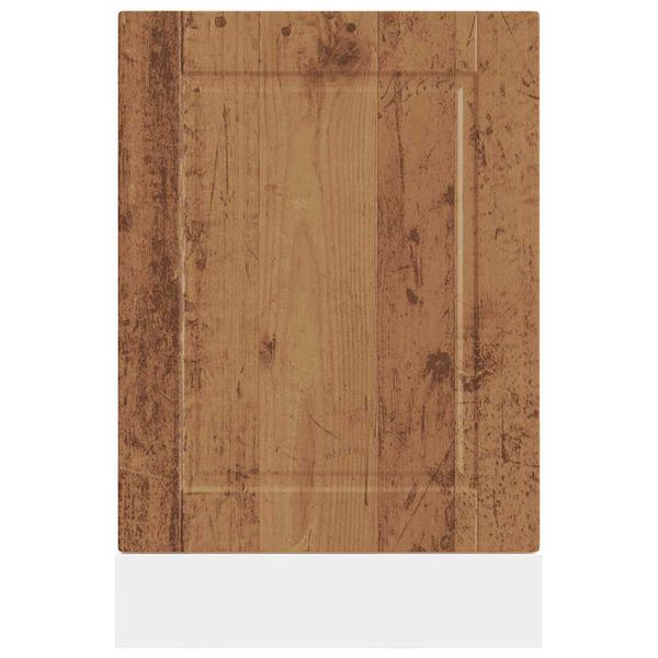 vidaXL Dishwasher Panel Porto Old Wood 45x1,5x57 cm Engineered Wood