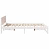 vidaXL Bed Frame with Headboard White 120 x 200 cm Solid Pine Wood