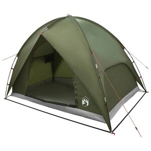 vidaXL Camping Tent with Rainfly Water-resistant 4-Person Olive Green