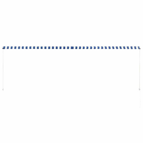 vidaXL Retractable Awning 400x150 cm Blue and White