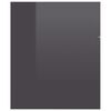 vidaXL 2 Piece Bathroom Furniture Set High Gloss Grey Engineered Wood