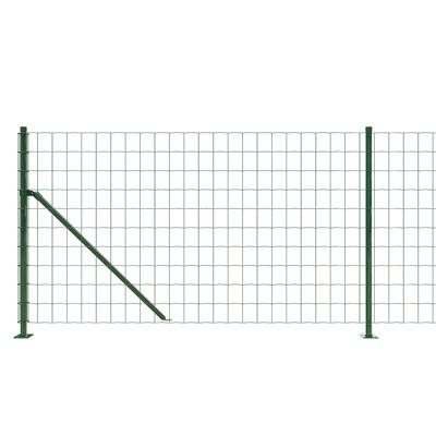 vidaXL Wire Mesh Fence with Flange Green 0.8x25 m