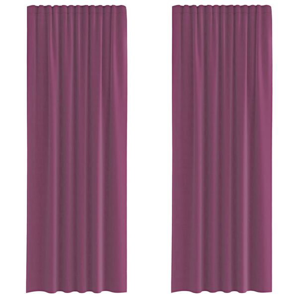 vidaXL Voile Curtains with Loops 2 pcs Purple 140x260 cm