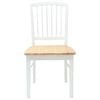 vidaXL Dining Chairs 2 pcs White 50 x 52.5 x 91 cm Solid Rubber Wood