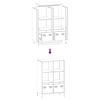 vidaXL Highboard&nbsp;Pink 68x39x103.5 cm Steel
