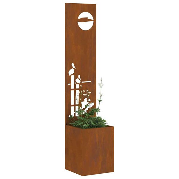 vidaXL Garden Privacy Screen Rusty 32 x 140 cm Weathering steel