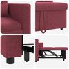 vidaXL Single Sofa Bed Reclining Wine red 90 x 165 x 87 cm Fabric