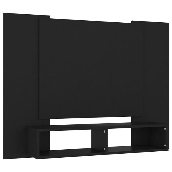 vidaXL Wall TV Cabinet Black 120x23.5x90 cm Engineered Wood