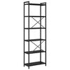 vidaXL Bookshelf Black Oak 60 x 30 x 190 cm Engineered Wood