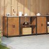 vidaXL Kitchen Storage Set with Shelf 3 pcs Rusty Weathering Steel