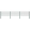 vidaXL Fence Panel with Posts Iron 522x80 cm Green