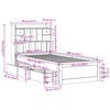 vidaXL Bookcase Bed without Mattress White 90x200 cm Solid Wood Pine