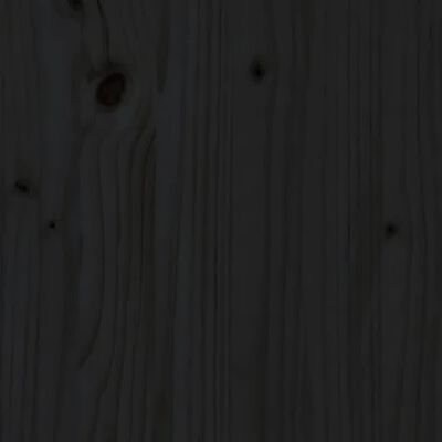 vidaXL Bed Headboard Black 81x4x110 cm Solid Wood Pine