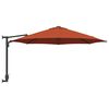 vidaXL Garden Parasol Red and Black 248 x 248 x 148 cm