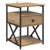 vidaXL Bedside Cabinet with Drawer 2 pcs Artisan Oak 40 x 42 x 55 cm