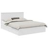 vidaXL Bed Frame with Drawer Manual White 150 x 200 cm Engineered Wood