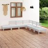 vidaXL 7 Piece Garden Lounge Set Solid Pinewood White