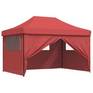 vidaXL Party Tent Folding Burgundy 279 x 410 x 315 cm Oxford Fabric