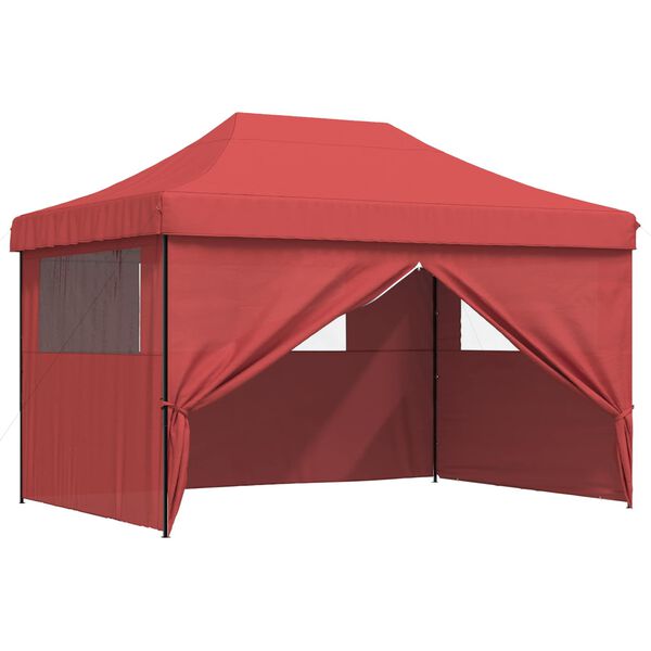 vidaXL Party Tent Folding Burgundy 279 x 410 x 315 cm Oxford Fabric