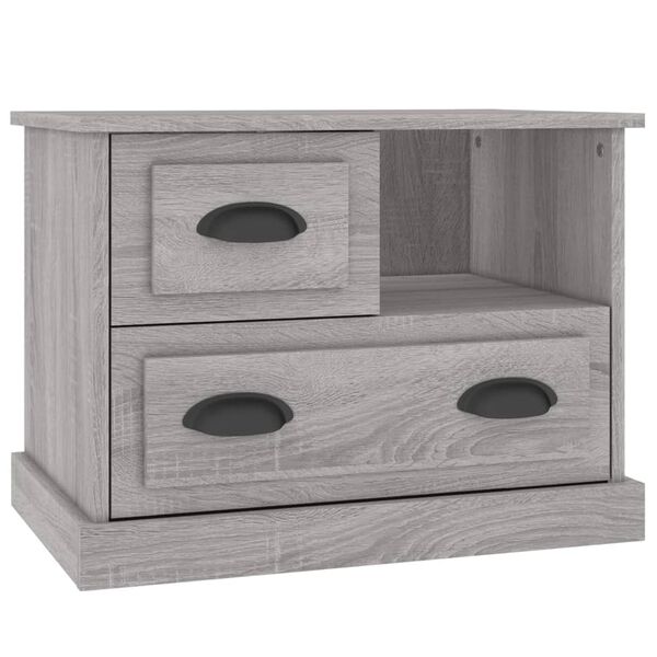 vidaXL Bedside Cabinet Grey Sonoma 60x39x45 cm