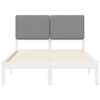 vidaXL Bed Frame with Upholstered Headboard Light Grey 120 x 190 cm