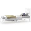 vidaXL Bed Frame without Mattress White Solid Wood Small Single