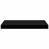 vidaXL Floating Wall Shelf Black 50x23x3.8 cm MDF