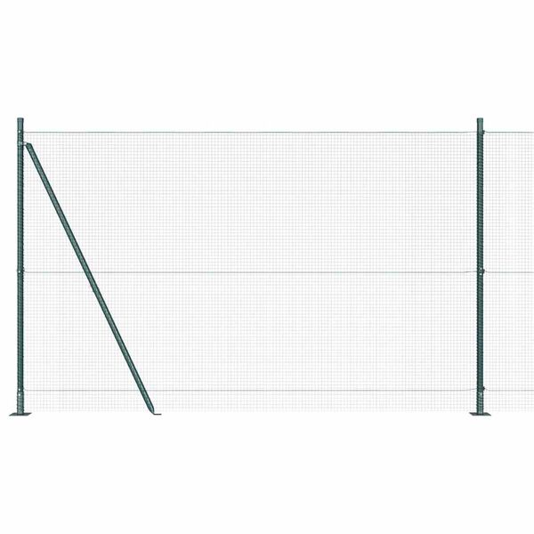 vidaXL Fence Post Green 25 x 1.5 m (16 x 16 mm mesh) Steel and PVC