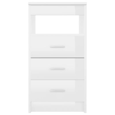 vidaXL Desk High Gloss White 140x50x76 cm Engineered Wood