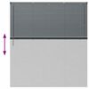 vidaXL Window Blind with Curtains Manual Dark grey Aluminium
