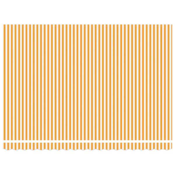 vidaXL Retractable Awning Manual Yellow and White 450 x 300 cm