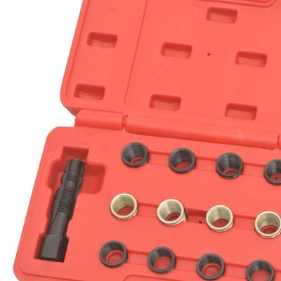 vidaXL 16 Piece Spark Plug Thread Repair Tool Kit M14x1.25