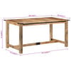 vidaXL Dining Table 160x80x75 cm Solid Wood Mango