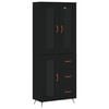 vidaXL Highboard Black 69,5x34x180 cm Engineered Wood