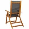 vidaXL Folding Garden Chairs 2 pcs Solid Acacia Wood and Textilene