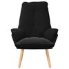 vidaXL Armchair Black 61 x 78 x 98 cm Sherpa Fabric