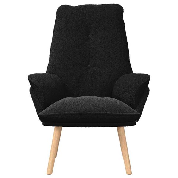 vidaXL Armchair Black 61 x 78 x 98 cm Sherpa Fabric