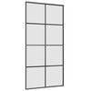 vidaXL Sliding Door with Hardware Set Black 102.5x205 cm ESG Glass