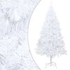 vidaXL Artificial Pre-lit Christmas Tree with Ball Set White 210 cm PVC