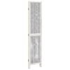 vidaXL Room Divider 3 Panels White Solid Wood Paulownia