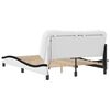 vidaXL Bed Frame with LED without Mattress "Hvar" White and Black 140x190 cm