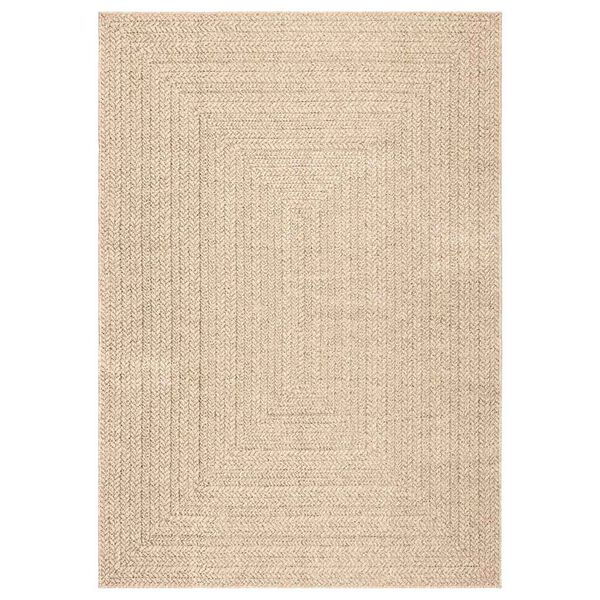 vidaXL Rug ZIZUR Beige 200x290 cm Jute Look Indoor and Outdoor