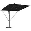 vidaXL Cantilever Banana Parasol Black 249 x 249 x 250 cm