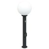 vidaXL Bollard Light with Sensor&Outlet 80 cm Black IP44