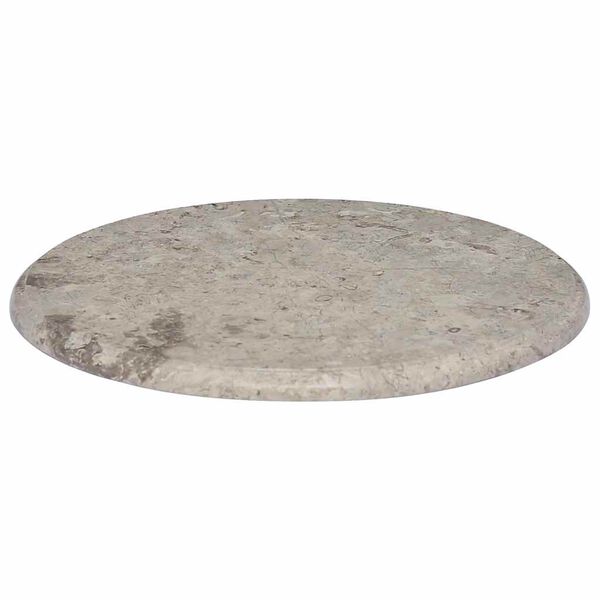 vidaXL Table Top Grey Ø50x2.5 cm Marble
